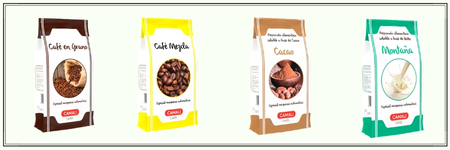 Bolsas gama cafe en grano vending Camali