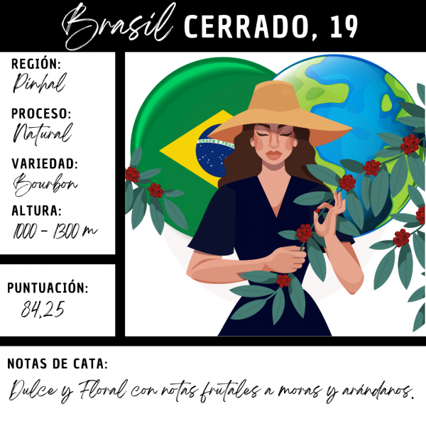 Brasil Cerrado, 19 Café Doypack 250g - Imagen 2