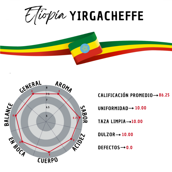 Ethiopía Yirgacheffe Café Doypack 250g - Imagen 3