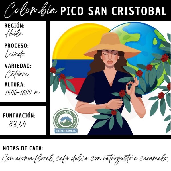 Colombia Pico San Cristóbal Café Doypack 250g - Imagen 2